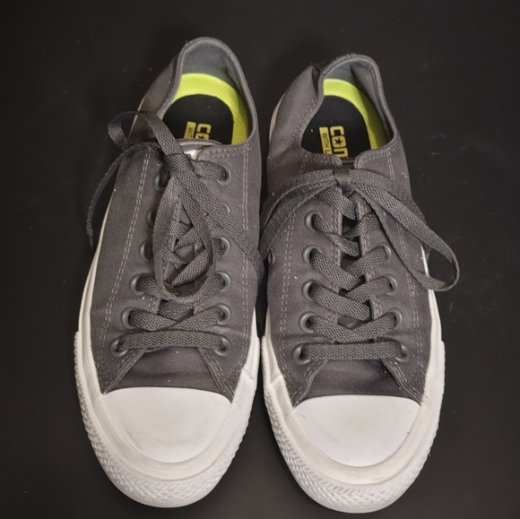 Converse Dark Gray Lunarlon Chuck Taylor II Canvas Sneakers - Picture 1 of 10
